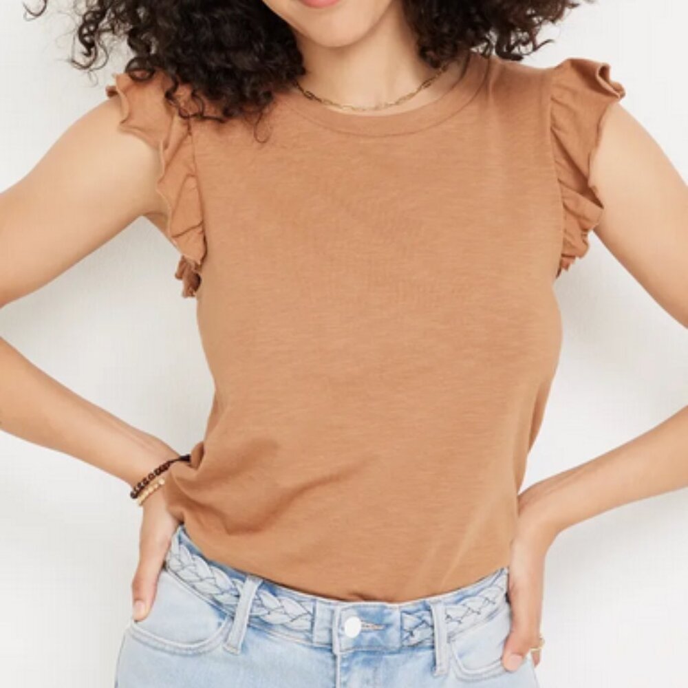 Maurices Brookside Ruffle Sleeve Tee